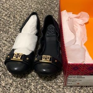 Ambrose Ballet Flat Tory Burch in navy